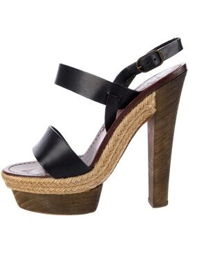 Christian Louboutin Calfskin Rope
Satrinxa 120 Platform Sandals RETAIL 895